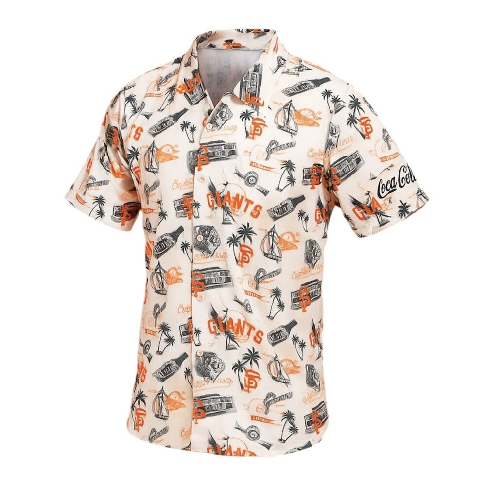 New! San Francisco SF GIANTS 2025 Aloha Shirt Hawaiian MLB Size Med SGA 8/9/25